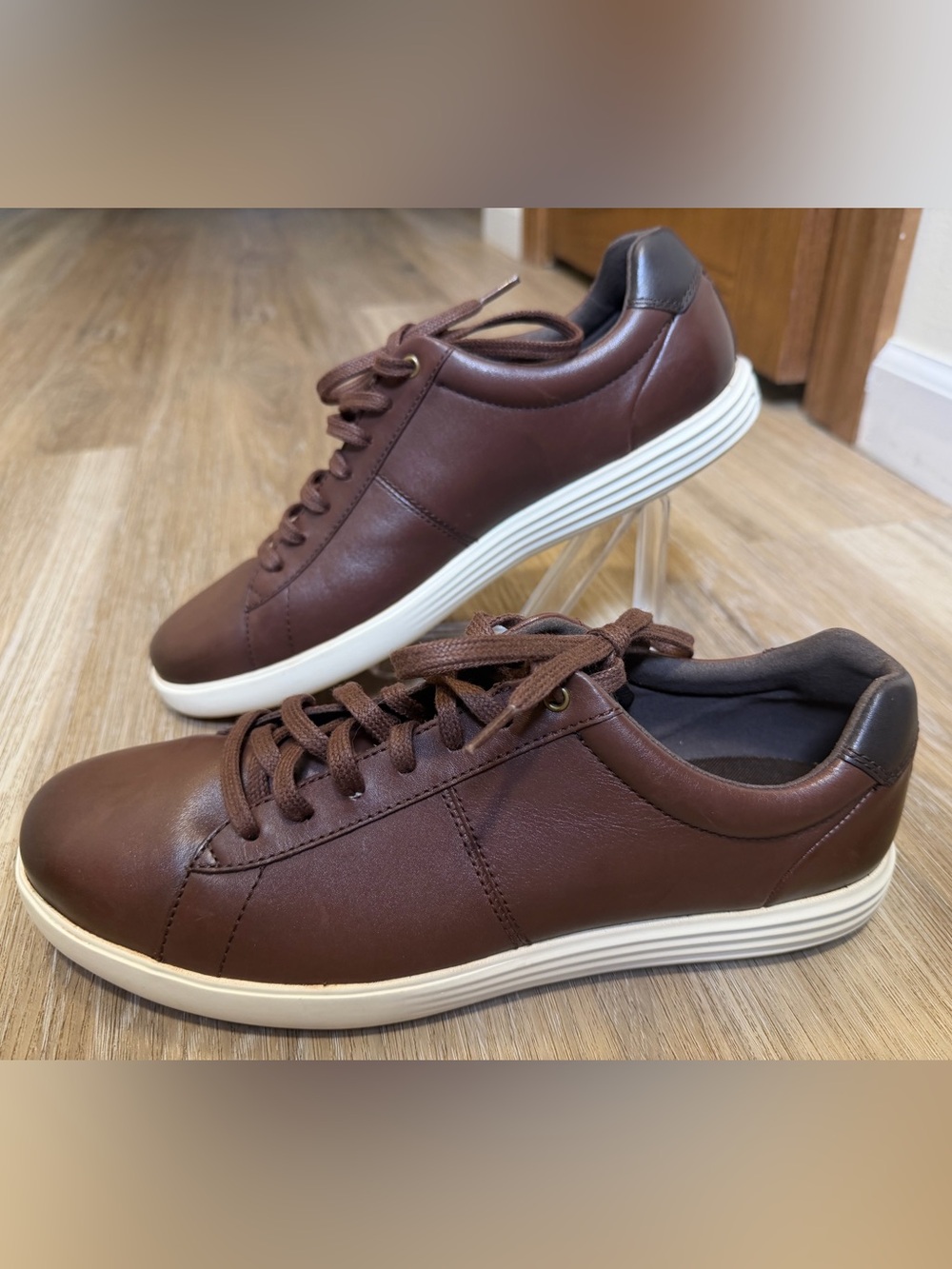 Cole Haan Grand Crosscourt II Leather Sneakers Size 9.5 Chestnut New
